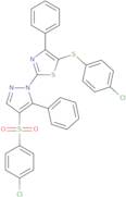 5-(4-Chlorophenyl)sulfanyl-2-[4-(4-chlorophenyl)sulfonyl-5-phenylpyrazol-1-yl]-4-phenyl-1,3-thiazo…