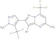 3-Bromo-5-methyl-2-[1-methyl-5-(trifluoromethyl)pyrazol-4-yl]-7-(trifluoromethyl)pyrazolo[1,5-a]py…