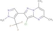 3-Chloro-5,7-dimethyl-2-[1-methyl-5-(trifluoromethyl)-1H-pyrazol-4-yl]pyrazolo[1,5-a]pyrimidine