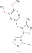 4-[4-(3,4-Dimethoxybenzyl)-5-methyl-4H-1,2,4-triazol-3-yl]-1-methyl-1H-pyrazol-5-ylamine