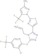 4-[5-[3-Chloro-5-(trifluoromethyl)pyridin-2-yl]sulfanyl-4-prop-2-enyl-1,2,4-triazol-3-yl]-2-[3-met…