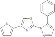 2-(5-Phenyl-1H-pyrazol-1-yl)-4-(2-thienyl)-1,3-thiazole