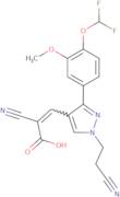 2-Cyano-3-[1-(2-cyanoethyl)-3-[4-(difluoromethoxy)-3-methoxyphenyl]-1H-pyrazol-4-yl]prop-2-enoic a…