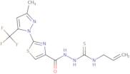 N-Allyl-2-({2-[3-methyl-5-(trifluoromethyl)-1H-pyrazol-1-yl]-1,3-thiazol-4-yl}carbonyl)-1-hydrazin…