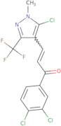 (E)-3-[5-Chloro-1-methyl-3-(trifluoromethyl)-1H-pyrazol-4-yl]-1-(3,4-dichlorophenyl)-2-propen-1-one