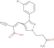 3-[3-(3-Bromophenyl)-1-(2-carbamoylethyl)-1H-pyrazol-4-yl]-2-cyanoprop-2-enoic acid