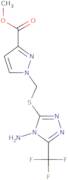 Methyl 1-({[4-amino-5-(trifluoromethyl)-4H-1,2,4-triazol-3-yl]sulfanyl}methyl)-1H-pyrazole-3-carbo…