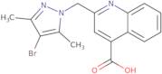 2-[(4-Bromo-3,5-dimethyl-1H-pyrazol-1-yl)methyl]quinoline-4-carboxylic acid