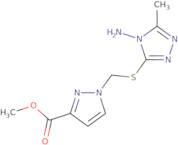 Methyl 1-{[(4-amino-5-methyl-4H-1,2,4-triazol-3-yl)sulfanyl]methyl}-1H-pyrazole-3-carboxylate