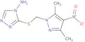 3-{[(3,5-Dimethyl-4-nitro-1H-pyrazol-1-yl)methyl]sulfanyl}-4H-1,2,4-triazol-4-amine