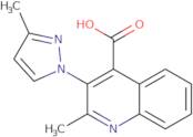 2-Methyl-3-(3-methyl-1H-pyrazol-1-yl)quinoline-4-carboxylic acid