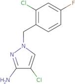 4-Chloro-1-[(2-chloro-4-fluorophenyl)methyl]-1H-pyrazol-3-amine