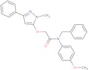 N-Benzyl-N-(4-methoxyphenyl)-2-[(1-methyl-3-phenyl-1H-pyrazol-5-yl)oxy]acetamide