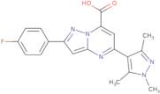 2-(4-Fluorophenyl)-5-(trimethyl-1H-pyrazol-4-yl)pyrazolo[1,5-a]pyrimidine-7-carboxylic acid