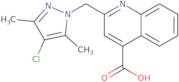 2-[(4-Chloro-3,5-dimethyl-1H-pyrazol-1-yl)methyl]quinoline-4-carboxylic acid