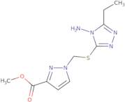 Methyl 1-{[(4-amino-5-ethyl-4H-1,2,4-triazol-3-yl)sulfanyl]methyl}-1H-pyrazole-3-carboxylate