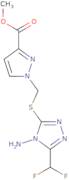 Methyl 1-({[4-amino-5-(difluoromethyl)-4H-1,2,4-triazol-3-yl]sulfanyl}methyl)-1H-pyrazole-3-carbox…