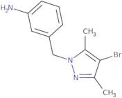 3-[(4-Bromo-3,5-dimethyl-1H-pyrazol-1-yl)methyl]aniline