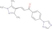 (2E)-1-[4-(1H-1,2,4-Triazol-1-yl)phenyl]-3-(1,3,5-trimethyl-1H-pyrazol-4-yl)prop-2-en-1-one