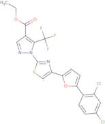 Ethyl 1-[4-[5-(2,4-dichlorophenyl)furan-2-yl]-1,3-thiazol-2-yl]-5-(trifluoromethyl)pyrazole-4-carb…