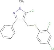 5-Chloro-4-{[(2,4-dichlorophenyl)sulfanyl]methyl}-1-methyl-3-phenyl-1H-pyrazole