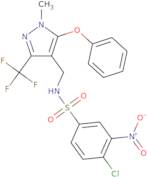 4-Chloro-N-[[1-methyl-5-phenoxy-3-(trifluoromethyl)pyrazol-4-yl]methyl]-3-nitrobenzenesulfonamide