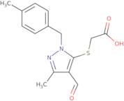 2-({4-Formyl-3-methyl-1-[(4-methylphenyl)methyl]-1H-pyrazol-5-yl}sulfanyl)acetic acid