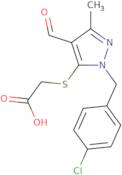 2-({1-[(4-Chlorophenyl)methyl]-4-formyl-3-methyl-1H-pyrazol-5-yl}sulfanyl)acetic acid