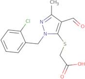 2-({1-[(2-Chlorophenyl)methyl]-4-formyl-3-methyl-1H-pyrazol-5-yl}sulfanyl)acetic acid