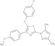 5-(4-Chlorophenyl)sulfanyl-2-(3,5-dimethylpyrazol-1-yl)-4-(4-methoxyphenyl)-1,3-thiazole