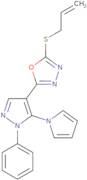 2-(Allylsulfanyl)-5-[1-phenyl-5-(1H-pyrrol-1-yl)-1H-pyrazol-4-yl]-1,3,4-oxadiazole