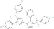 5-(4-Chlorophenyl)sulfanyl-2-[4-(4-chlorophenyl)sulfonyl-5-phenylpyrazol-1-yl]-4-(2,4-dichlorophen…