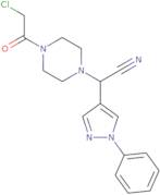2-[4-(2-Chloroacetyl)piperazin-1-yl]-2-(1-phenyl-1H-pyrazol-4-yl)acetonitrile