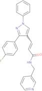 (2E)-3-[3-(4-Fluorophenyl)-1-phenyl-1H-pyrazol-4-yl]-N-(pyridin-3-ylmethyl)prop-2-enamide