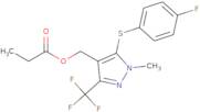 [5-[(4-Fluorophenyl)sulfanyl]-1-methyl-3-(trifluoromethyl)-1H-pyrazol-4-yl]methyl propionate