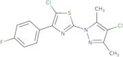 5-Chloro-2-(4-chloro-3,5-dimethyl-1H-pyrazol-1-yl)-4-(4-fluorophenyl)-1,3-thiazole