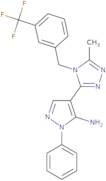 4-{5-Methyl-4-[3-(trifluoromethyl)benzyl]-4H-1,2,4-triazol-3-yl}-1-phenyl-1H-pyrazol-5-amine