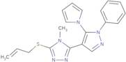 Allyl 4-methyl-5-[1-phenyl-5-(1H-pyrrol-1-yl)-1H-pyrazol-4-yl]-4H-1,2,4-triazol-3-yl sulfide