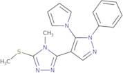 4-Methyl-3-(methylsulfanyl)-5-[1-phenyl-5-(1H-pyrrol-1-yl)-1H-pyrazol-4-yl]-4H-1,2,4-triazole