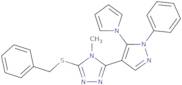 3-(Benzylsulfanyl)-4-methyl-5-[1-phenyl-5-(1H-pyrrol-1-yl)-1H-pyrazol-4-yl]-4H-1,2,4-triazole