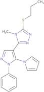 4-Methyl-3-[1-phenyl-5-(1H-pyrrol-1-yl)-1H-pyrazol-4-yl]-5-(propylsulfanyl)-4H-1,2,4-triazole