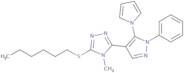 Hexyl 4-methyl-5-[1-phenyl-5-(1H-pyrrol-1-yl)-1H-pyrazol-4-yl]-4H-1,2,4-triazol-3-yl sulfide