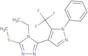 4-Ethyl-5-[1-phenyl-5-(trifluoromethyl)-1H-pyrazol-4-yl]-4H-1,2,4-triazol-3-yl methyl sulfide