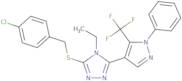 4-Chlorobenzyl 4-ethyl-5-[1-phenyl-5-(trifluoromethyl)-1H-pyrazol-4-yl]-4H-1,2,4-triazol-3-yl sulf…