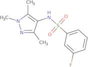 3-Fluoro-N-(1,3,5-trimethyl-1H-pyrazol-4-yl)benzene-1-sulfonamide