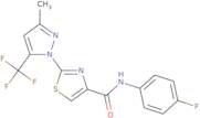 N-(4-Fluorophenyl)-2-[3-methyl-5-(trifluoromethyl)-1H-pyrazol-1-yl]-1,3-thiazole-4-carboxamide