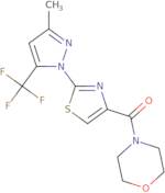 {2-[3-Methyl-5-(trifluoromethyl)-1H-pyrazol-1-yl]-1,3-thiazol-4-yl}(morpholino)methanone