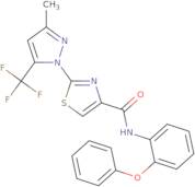 2-[3-Methyl-5-(trifluoromethyl)-1H-pyrazol-1-yl]-N-(2-phenoxyphenyl)-1,3-thiazole-4-carboxamide