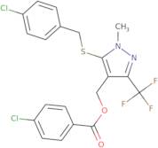 [5-[(4-Chlorophenyl)methylsulfanyl]-1-methyl-3-(trifluoromethyl)pyrazol-4-yl]methyl 4-chlorobenzoa…