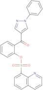 2-(1-Phenyl-1H-pyrazole-4-carbonyl)phenyl quinoline-8-sulfonate